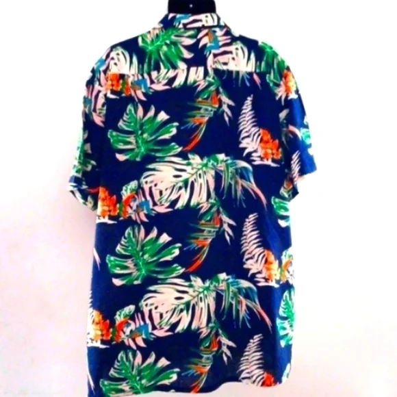 ROSSO MILANO ITALY Tropical Print Shirt, XXL  🏖 - Picture 6 of 7
